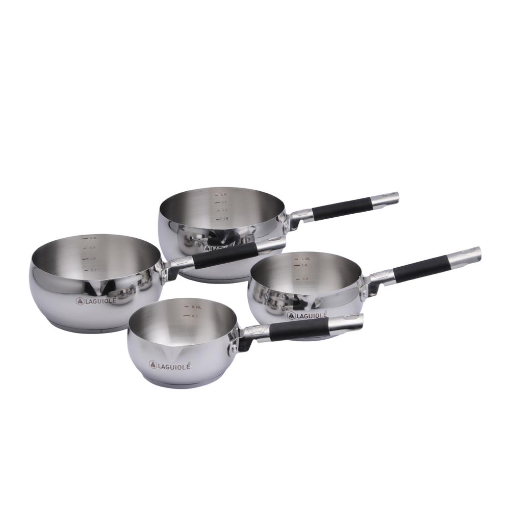 Set de 4 casseroles inox 14/16/18/20cm - Classique