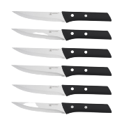 Set de 6 couteaux à steak noir - "Scotti"