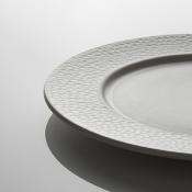 Lot de 6 assiettes creuses blanc - "Emilie
