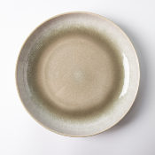 Lot de 6 assiettes creuses vert - "Iris"