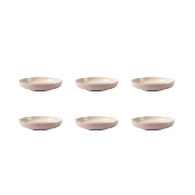 Lot de 6 assiettes creuses taupe - "Iris"