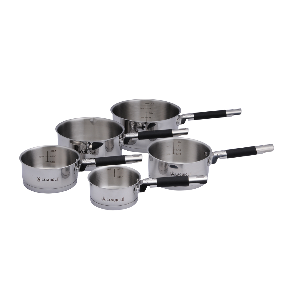 Gourmet Steel - Grande Casserole Induction Inox 18 10-18cm- 2,4L