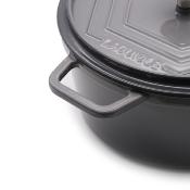 Cocotte en fonte émaillée ovale gris 31cm
