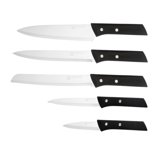 Set de 5 couteaux noir - "Scotti