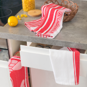 Lot de 3 torchons rouge 50x80cm - "Scarlet"