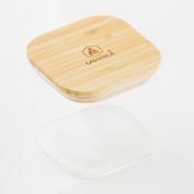 3 bocaux carrés en verre bambou