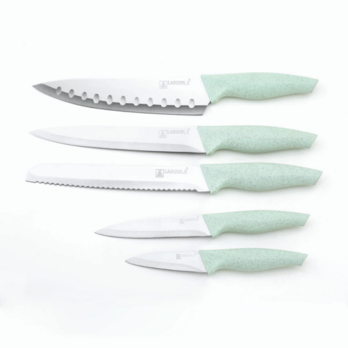 Set de 5 couteaux vert - "Wheat