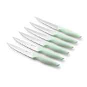 6 couteaux à steak vert 23,5cm -  "Wheat" 