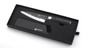 Couteau de chef noir 'Martelée' 27,5 cm - "Aya"