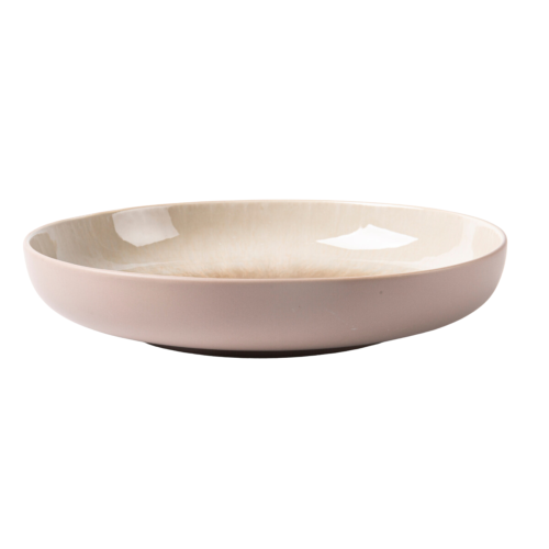 Lot de 6 assiettes creuses taupe - "Iris"