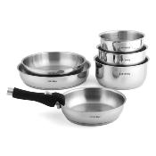 Set 7 pièces amovible inox 18/8 induction  