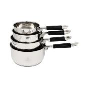 Set de 4 casseroles inox 14/16/18/20cm 