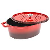 Set de 3 pièces fonte émaillée rouge