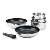 Set de 6 pices inox amovible antiadhsif - "Ractif"