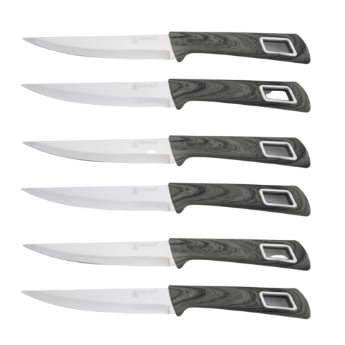 Set de 6 couteaux à steak noir - "Wise" 