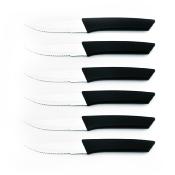 6 couteaux  steak noir 23,8cm - "Gibbs"