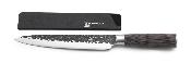 Couteau de chef noir 'Martelée' 32cm - "Aya"