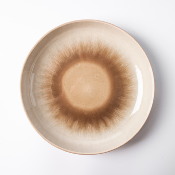 Lot de 6 assiettes creuses taupe - "Iris"