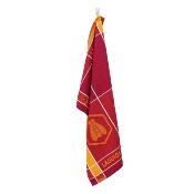 Lot de 3 torchons jacquard 50x70cm orange -  "Tartan" 