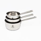 Set de 3 casseroles inox 16/18/20cm - "Market"