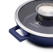 Sauteuse noir amovible 28cm - "Diamant bleu"