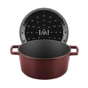 Cocotte en fonte ronde 25cm - "Masseiron Merlot"