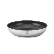 Set de 3 poêles inox amovible 20/24/28cm antiadhésif - "Réactif"