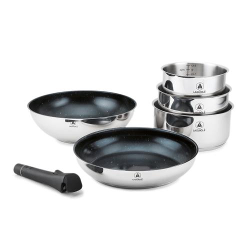 Set de 6 pièces inox amovible antiadhésif - "Réactif"