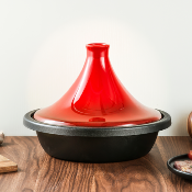 Tajine en fonte rouge 32cm 