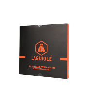 Set de 6 couteaux à steak en acier noir - "Lumin"