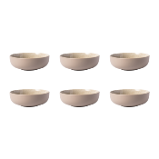 Lot de 6 bols taupe - "Iris"