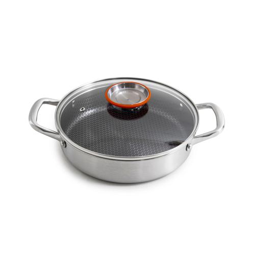  Sautoir 24cm triplex avec couvercle - "Black Cube"