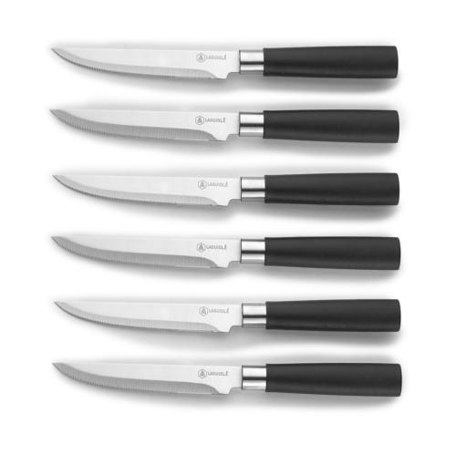 Set de 6 couteaux à steak en acier noir - "Simplié"