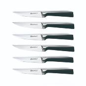 Set de 6 couteaux à steak en acier noir  - "Scintibois"