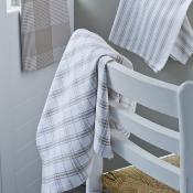 Lot de 3 torchons gris 55x75cm - "Foody" 