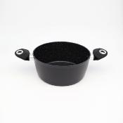 Batterie de cuisine - Set de 3 pièces noir - "Black Ston®