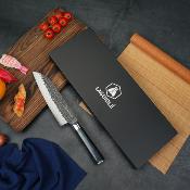 Couteau santoku noir 32cm avec étui - "Sen"