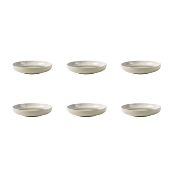 Lot de 6 assiettes creuses vert - "Iris"