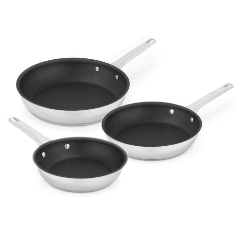 Set 3 poêles 20/24/28cm antiadhésive inox SIGNATURE